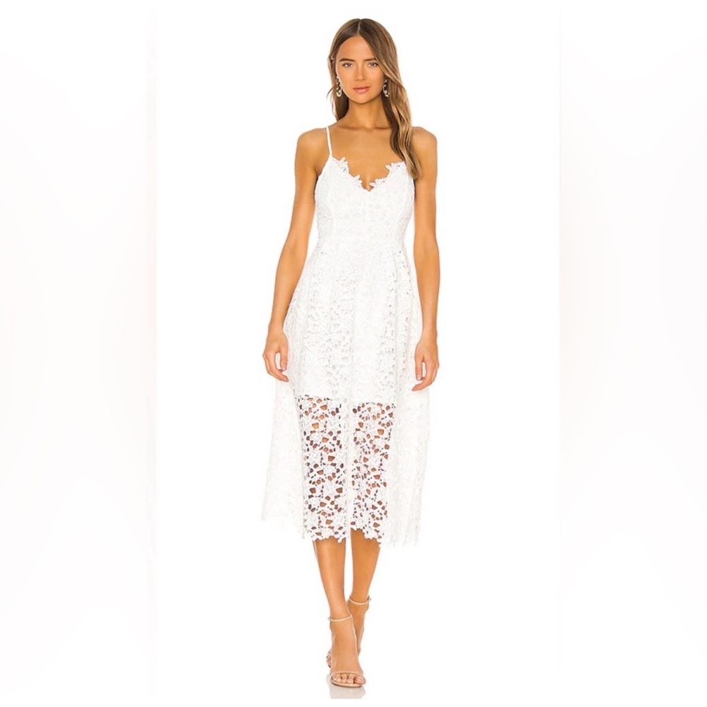 Astr White Lace Dress - Medium